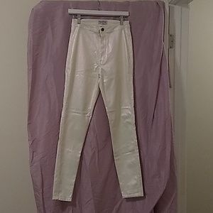 Swank A Posh - Coming In Hot metallic pants, color white, size large  never worn